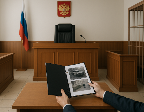 Сцена в российском суде с адвокатом и судьей